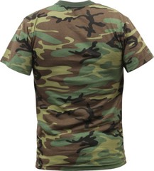 Mens Woodland Camo Tactical T-Shirt Military Army Green Camouflage Short Sleeve