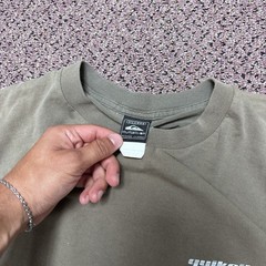 Vintage 90s Quicksilver Light Green Surf Tee Size Men’s Large