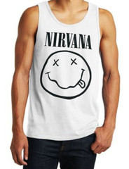 Nirvana Smile Rock Band Black Tank Top Men’s Sizes