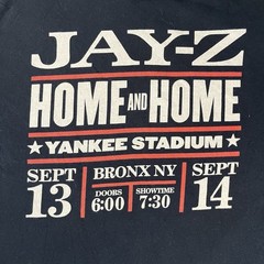JAY-Z Home and Home Yankee Stadium Concert T-shirt 2010 Size XL 3 Red Stripes