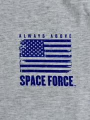 United States Space Force USSF “ALWAYS ABOVE” Ash Gray Long Sleeve T-Shirt -Sz L