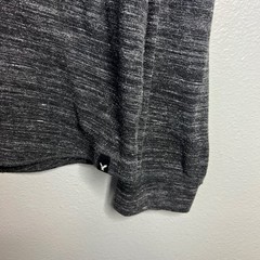 American Eagle Henley Shirt Mens Size L Heathered Gray Space Dye Long Sleeve