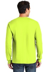 High Visibility Work Safety Green Long Sleeve Shirts Gildan 6 Pack Hi Vis Work