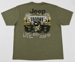 new JEDCO Jeep life off road men’s tee sz 2xl olive green