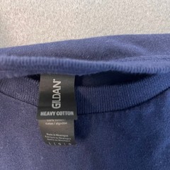 Gildan Mens Large Premium Short Sleeve Heavy Cotton Midnight Navy Casual T-Shirt