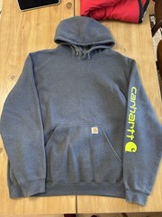 Carhartt Men’s XXL Clothing Lot 2 Hoodies & Henley Shirt Workwear Bundle
