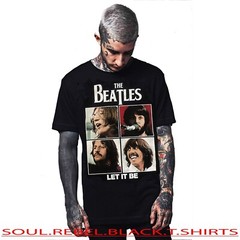 THE BEATLES CLASSIC ROCK BLACK T SHIRTS MEN’S SIZES