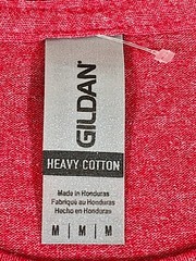 Deadpool T-shirt Mens Medium Red Gildan Heavy Cotton Polyester Riding Unicorn