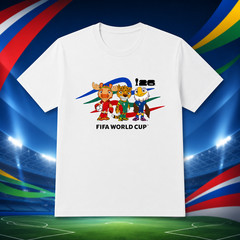 FIFA World Cup 2026 Host Country Mascots Soccer Fan Graphic T-Shirt FREESHIPS