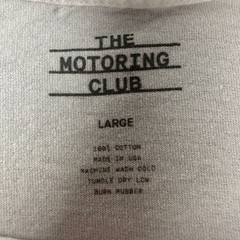 The Motoring Club Shirt Mens L Pocket VW Bus Graphic Back Print White Kindred