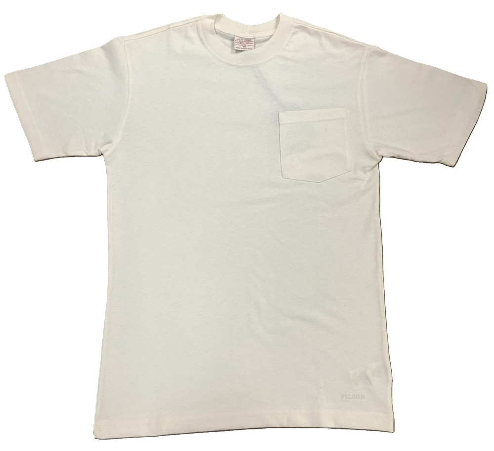 Filson 6.5 oz Pocket T-Shirt 20277957 Charcoal White Olive Whiskey Frontier Tee