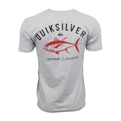 QUIKSILVER MENS TUNA FISH T SHIRT GRAY HEATHER TEE