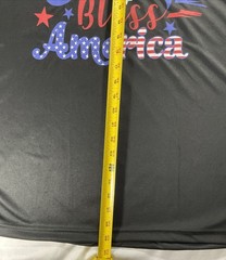 Patriotic God Bless America Red/White/Blue Black Shirt Men’s Large