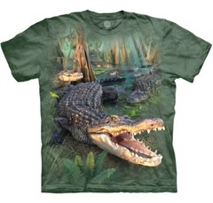 Alligator Gator Parade Crocodile Reptile Swamp Green The Mountain Shirt S-5X