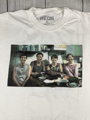VGC! Official PARASITE Movie T-Shirt Neon Films Bong Joon Ho Sz XL