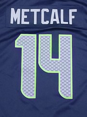 Nike Seattle Seahawks DK Metcalf #14 Jersey Mens XXL 2XL Navy Blue Football