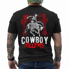 COWBOY KILLERS Western Skull Cowboy Skeleton Cowboy T-Shirt