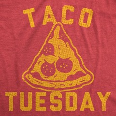 Mens Funny T Shirts Taco Tuesday Pizza Sarcastic Food Graphic Novelty Tee for