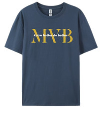 MVB more victory Navy blue Short sleeve T-shirt Men’s Graphic Tee 100% cotton