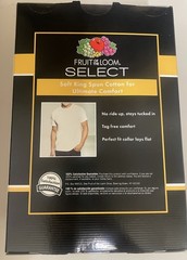 Men’s Fruit Of The Loom T-Shirts Crew Neck White 5-6Pack Slightly Imperfect
