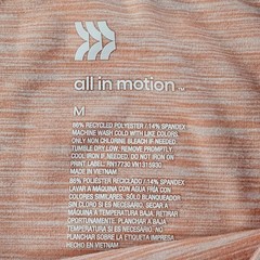All in Motion Orange Short Sleeve Polyester Spandex T-Shirt Men’s M