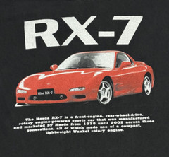 Mazda RX-7 AOP Vintage RARE Car 90s Motor Race XL Single Stitch T-Shirt REPRINT