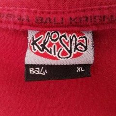 Bali Bicycle T Shirt Mens Size Medium Red Krisna Indonesia Always Loving You