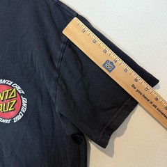 Santa Cruz Shirt Mens Medium Black Classic Dot Skateboard Graphic Logo Tee