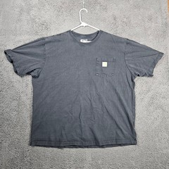 Carhartt Mens K87 Pocket T-Shirt Black Loose Fit Heavyweight Cotton 2XL