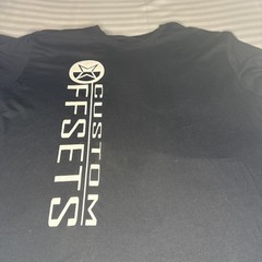 Custom Offsets Logo T-Shirt Black Size XXL Wheels Trucks Automotive