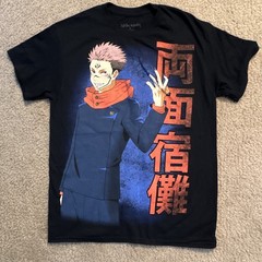 Jujutsu Kaisen Ryomen Sukuna Black Graphic Print T-Shirt Men’s Size M Anime
