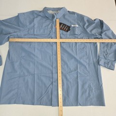 Habit Men’s Long Sleeve Blue Springs 50+ UPF Quick Dry Shirt Size 2XL Nwt