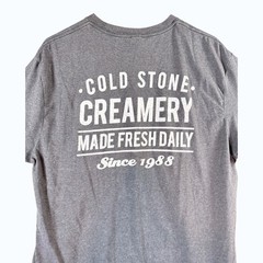 Cold Stone Creamery T-Shirt XS Gray District The Concert Tee Ice Cream Shop