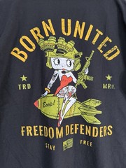 NWOT Born United Private Label Betty Boop Tee – Military USA American Patriotic