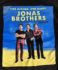 Jonas Brothers Concert T Shirt Five Albums One Night 2023 Black 2 Sided Size XL