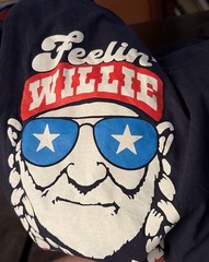 Wille Nelson Shirt Mens Large Gray Country Music Funny USA Feelin Willie Good