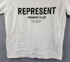 REPRESENT Owners Club Oversized Fit T-Shirt Mens XS Flat White Crewneck Pullover
