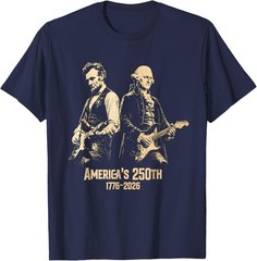 George Washington Lincoln Playing Guitar Abe Lincoln 250th T-Shirt
