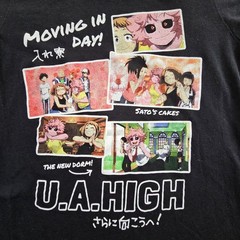 My Hero Academia UA High Black Short Sleeve Cotton T-Shirt Women’s M