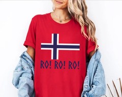 Norway Flag T-Shirt Norwegian Heritage Pride Gift Viking Ro Ro Ro Tee