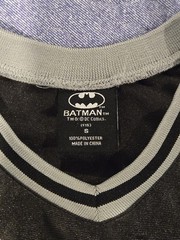 Batman DC Comics 00 Graphic Print Jersey V-Neck T-Shirt Mens S Black/Yellow