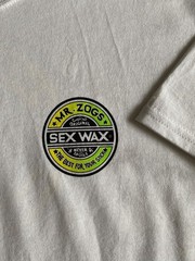BNWT MR ZOGS SEX WAX BACK LOGO WHITE SURF TSHIRT XL