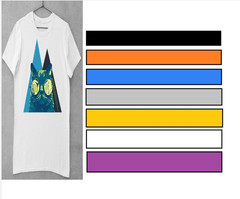 Graffiti Lux Cat Glasses Graphic T-Shirt – High-Quality Cotton Tee-White M