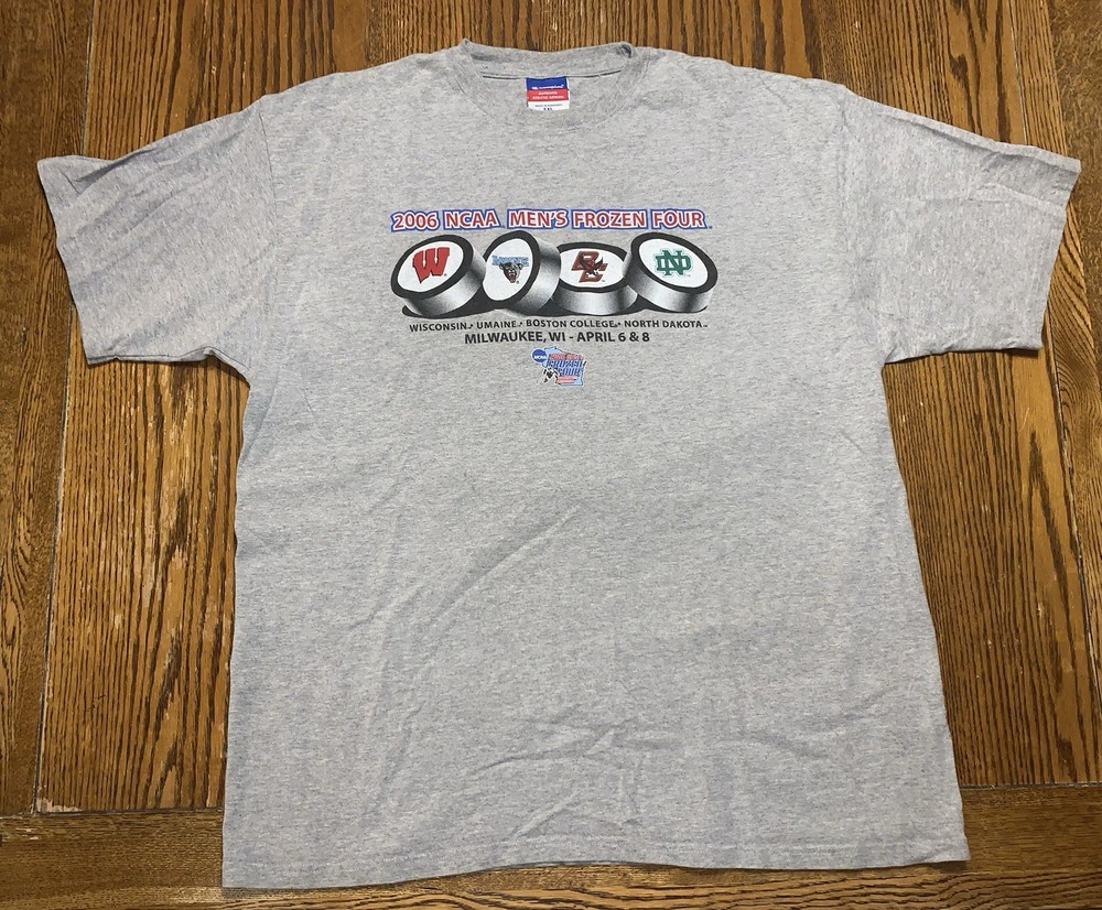 Vintage Champion Gray NCAA Men’s Frozen Four T-Shirt
