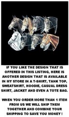 BEAUTIFUL GRAY WHITE ARABIAN ARAB STALLION ART HORSE SHOW LONG T-SHIRT WS309