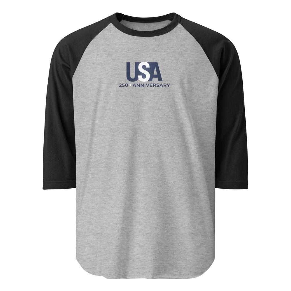 USA 250 ANNIVERSARY Navy 3/4 sleeve raglan shirt