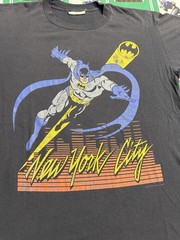 Vtg 80s Batman New York City Graphic Print Black Men’s L Crew T-Shirt