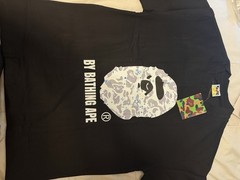 A Bathing Ape BAPE Men’s M Black Graphic Logo Crew Neck Short Sleeve T-Shirt