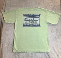 Mens Tropical Graphic Short Sleeve Lime Green Crew Neck T-shirt Large