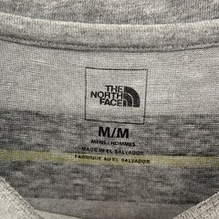 The North Face Shirt Mens Medium Gray Pocket Tee Black Yellow Stripes Pittsburgh